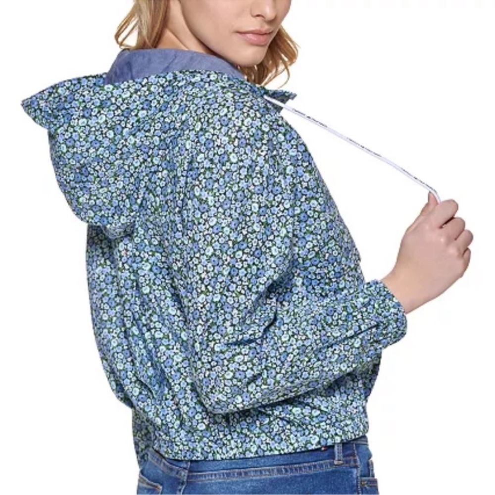 Tommy Hilfiger Blue Floral Bomber Jacket